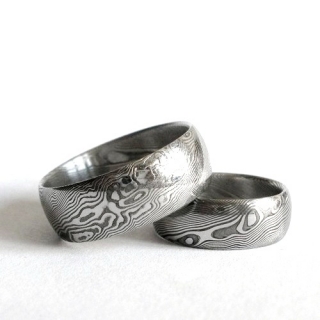 Snubné prstene z ocele damasteel DA-1019